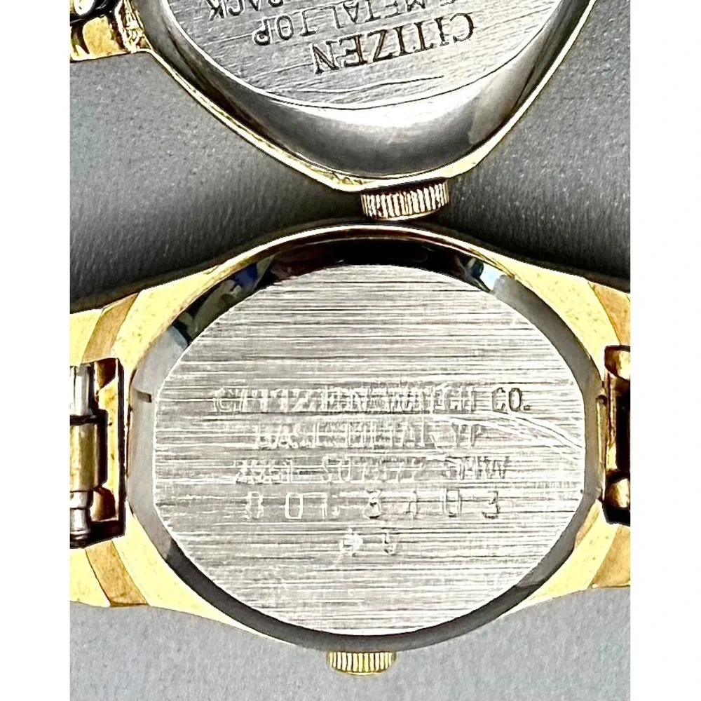 2 Vintage Citizen Quartz Ladies Watches Gold Tone Nonworking Repair Lot